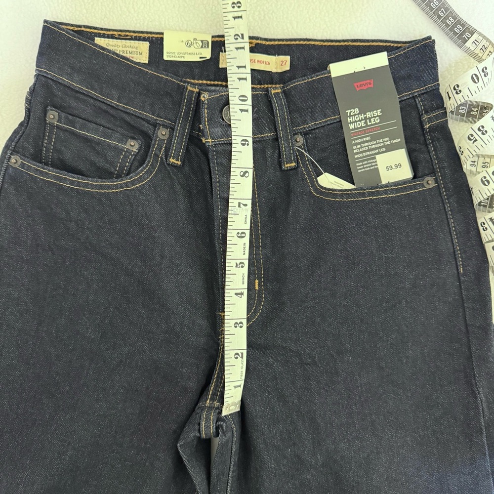 Levi's Dark Indigo Wide Leg Jeans - Picture 10 of 14